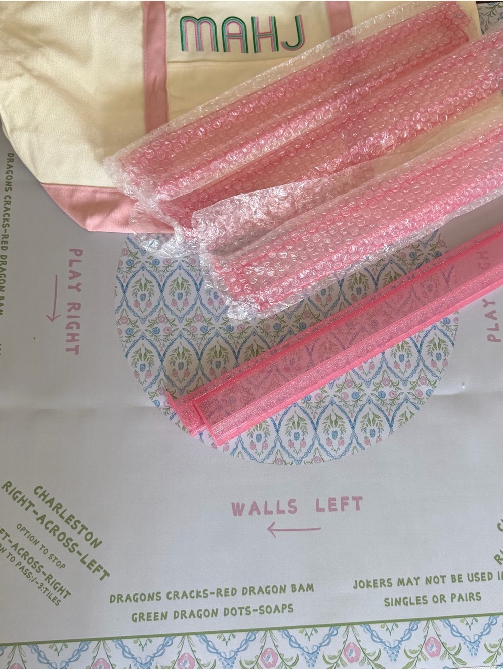 Mahjong Mat, Racks and Bag - NEW set